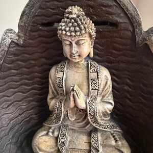 Elegant Buddha Water Fountain with Detailed Robes